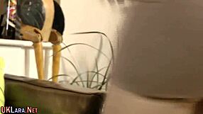 mature european milf uses toys in stockings. she fingers herself slowly.