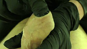 Milf's Foreskin Play Turns Wild with Latex Gloves On