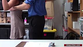 Black beauty gets punished by her white boss in the office