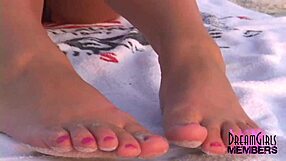 Smoking Hot Blonde Flashes Tanned Tits Outdoors