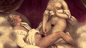 Vintage illustration of retro cartoon antique