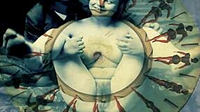 Vintage illustration of retro cartoon antique