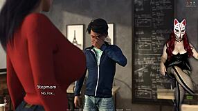 in golden boy 17, the mature mother-in-law flashes her pussy under the skirt