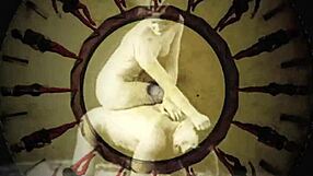 Vintage illustration of retro cartoon antique