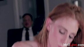 Full movie of ginger milf in split scene with young partner, exploring fantasies