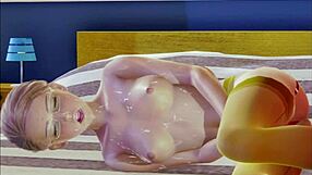 Teen Stocking Solo Masturbation 3D