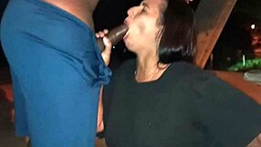 BRUNA SANTINY SUCKS BIG BLACK COCK RUBI