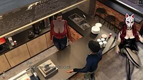 in golden boy 17, the mature mother-in-law flashes her pussy under the skirt