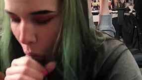 What’s Behind This Amateur Alternative Teen’s Sloppy Blowjob Pose?