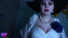 Lady Dimitrescu cosplay in Resident Evil Village with big tits and a great fuck
