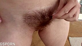 Hot American Brunette Teen Reveals Her Natural Hairy Pussy Solo