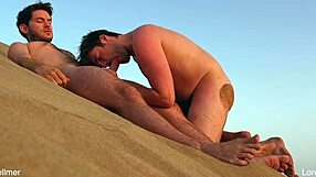 i was sucking cock on the gay nudist beach and almost got caught