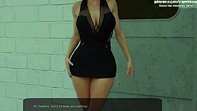 Hot stepmom with big boobs gives public footjob and blowjob in Milfy City gameplay part 24