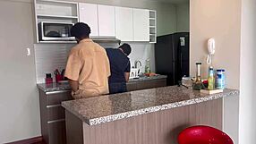 Bartender Serving Curious Hetero Client Censored