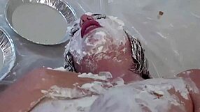 i'm maggie green, dildo fuckin myself with my big tits covered in creem