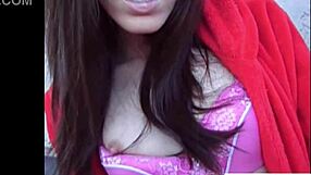 Wow! BrookeSkye rubs her pussy wild on the rooftop!