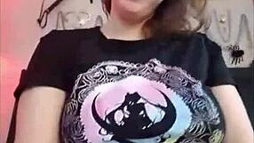 cute nerd masturbates in panties sexting session!