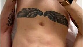 Fucked hard in the ass before bed, cumshot and bareback.