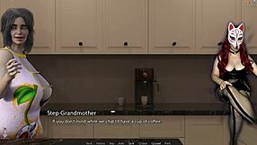 in golden boy 17, the mature mother-in-law flashes her pussy under the skirt