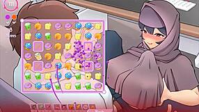 Muslim boss gets a 3D titjob in hentai game