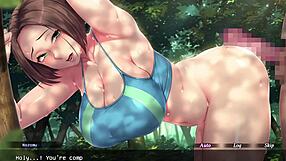 In this hentai, the teacher steals the housewife for blowjob and doggy