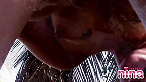 Lesbian nina showing her sexy body and rubbing pussy