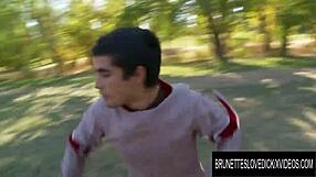 Brunettes Love Dick - Young 18+ Damsel Amia Miley Rewards Her Brave Hero