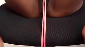 African Milf Fingering Wet Pussy Quietly at Office Masturbation