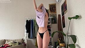 Trying on dresses and skirts in try on haul