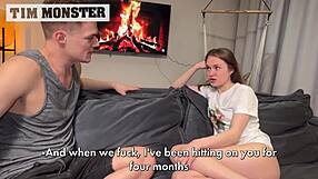 I Caught My Cute Petite 18+ Not Sister Cheating And Punished Her Like A Whore With Oral Cum And Creampie