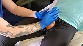 Curvy Blonde Nurse Gives Handjob During Home Visit Roleplay