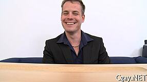 frantic wild homosexual sex in blowjob contest