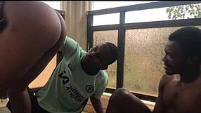 This Chap We Met At The Balcony! My Stubborn Friend Decided We Fuck Her First!