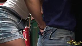 Djamila Zetoun, the Muslim whore, sucks off teen 18+ in wild ebony Arab interracial clash