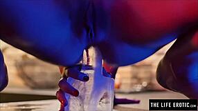 Sweet Girl in White Stockings Masturbates to Orgasm