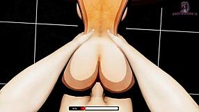 X Roulette 2 - Huge Tits in 3D Cartoon Blowbang Action