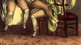 Vintage illustration of retro cartoon antique