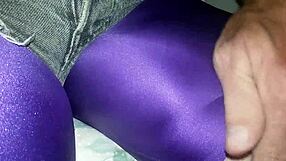 Teasing Big Bulge In Tight Spandex Outfit