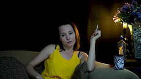 sucking on a cigarette and looking at you