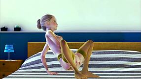 Teen Stocking Solo Masturbation 3D