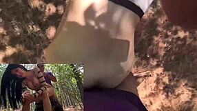 karol smith, sexy mexicana, bangs a fan hard in the forest