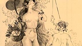 Vintage Erotic Drawings with Classic Sensual Style