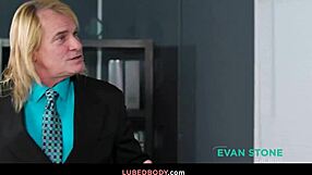 gorgeous nina shows businessman evan the joys of nuru massage