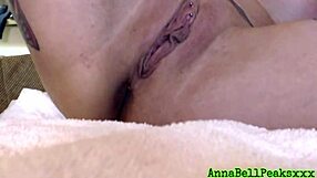 anna bell does double stuff cam show with big tits 😘