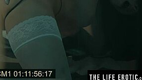 Sweet Girl in White Stockings Masturbates to Orgasm