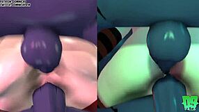 Tutorial Momo și Toga la futere cu Nomu în doggy și aplecată