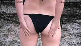 Does teen 18+ blonde flash in bikini, wow?