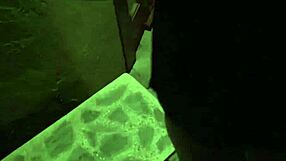 ball sucking ebony blowjob flashing outdoors for voyeurs, interracial amateurs