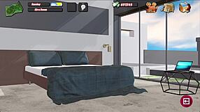 Steamy threesome with curvy teens and monster cock in 3D