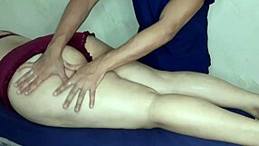 giving a relaxing massage to a beautiful latina with big ass